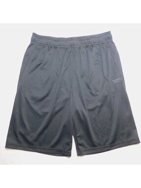 Reebok Men’s Athletic Mesh Shorts Black Size Large Elastic Waist Gym Workout Run